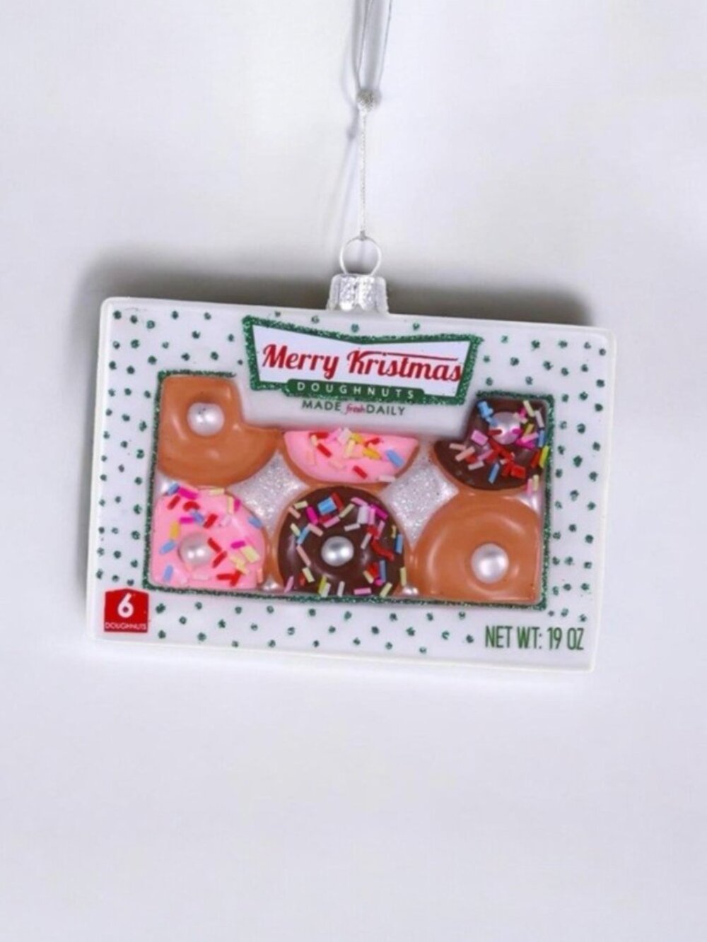 Krispy Kreme Cody Foster Donut Box Christmas Ornament | Food Ornament NWT